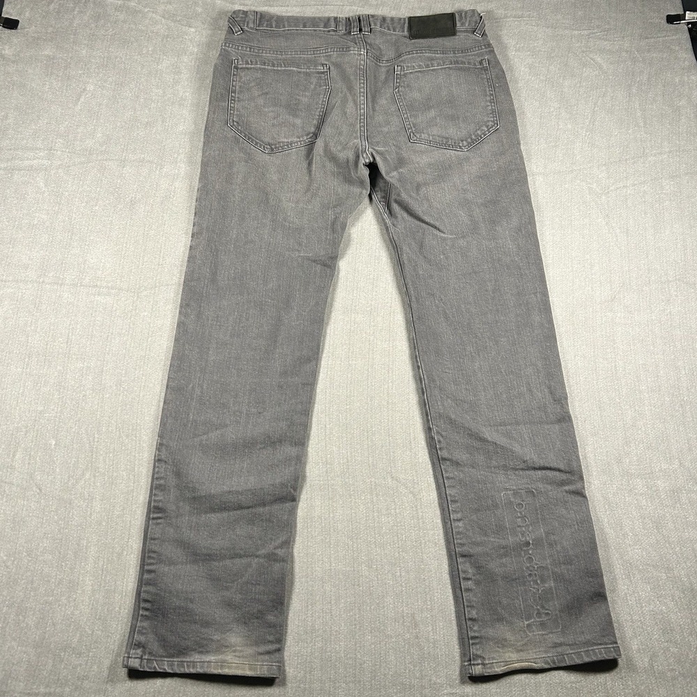 Betabrand Sons of Britches Gray Straight Leg Denim Jeans Mens 34x32 Stretch